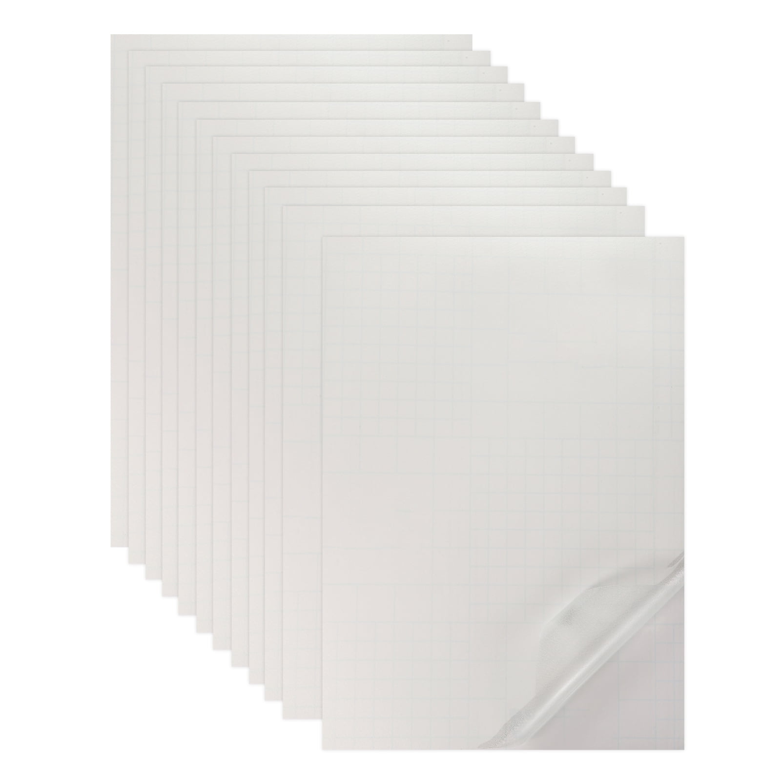 Uxcell 12 Sheets Holographic Sticker Paper, 8.3" x 11.7" Holographic Self-Adhesive A4 Transparent Waterproof Laminate Overlay Film for Photo Cards Scrapbook Decorations(Textured)