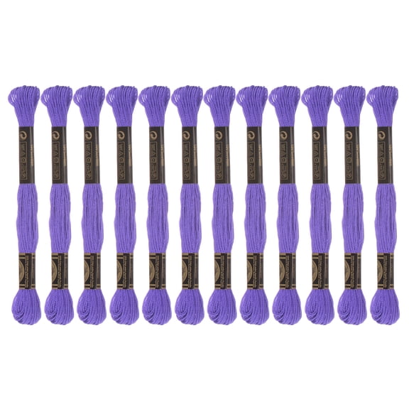 Uxcell 12 Skeins Embroidery Floss 8m Each Long Fiber Cotton Cross Stitch Thread Violet