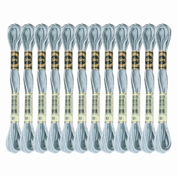 Uxcell 12 Skeins Embroidery Floss, Polyester Embroidery Threads Gray White