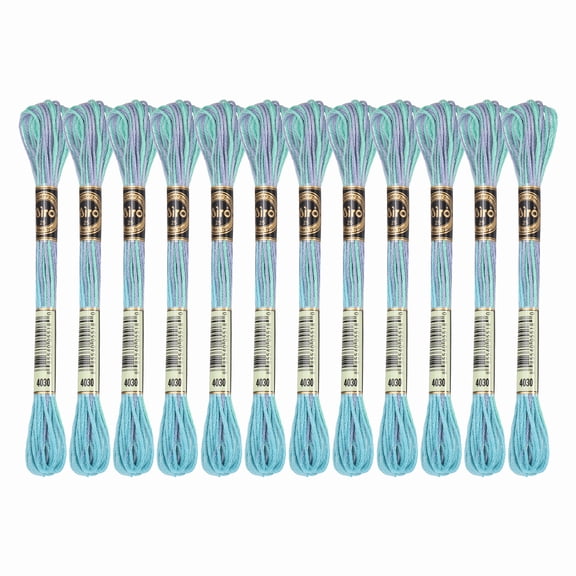 Uxcell 12 Skeins Embroidery Floss, Polyester Embroidery Threads Green Purple