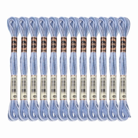 Uxcell 12 Skeins Embroidery Floss, Polyester Embroidery Threads Blue Purple