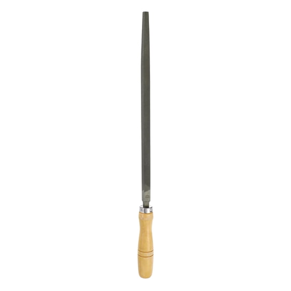 Uxcell 12" Square Fine Cut File Fine Metal File with Wood Handle, Grey/Yellow