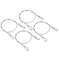 thumbnail image 1 of Uxcell 12" Stage Lights Safety Cable 304 Stainless Steel 1mm Dia Security Rope, 4 Pack, 1 of 5