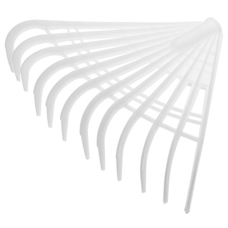 Uxcell 12 Teeth Leaf Rake Head, Plastic Garden Tools without Handle for Grass Weed Cleaning, White