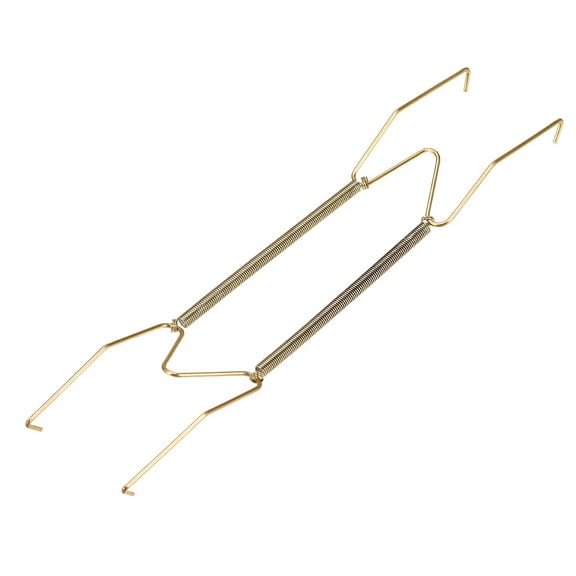 Uxcell 9.06" W Type Plate Hanger Stainless Steel Iron Zinc Plated