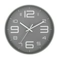 thumbnail image 1 of Uxcell 12" Wall Clock Battery Operated Silent Non Ticking 3D Numbers Clock, Gray, 1 of 6