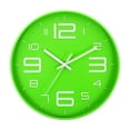 thumbnail image 1 of Uxcell 12" Wall Clock Battery Operated Silent Non Ticking 3D Numbers Clock, Green, 1 of 6