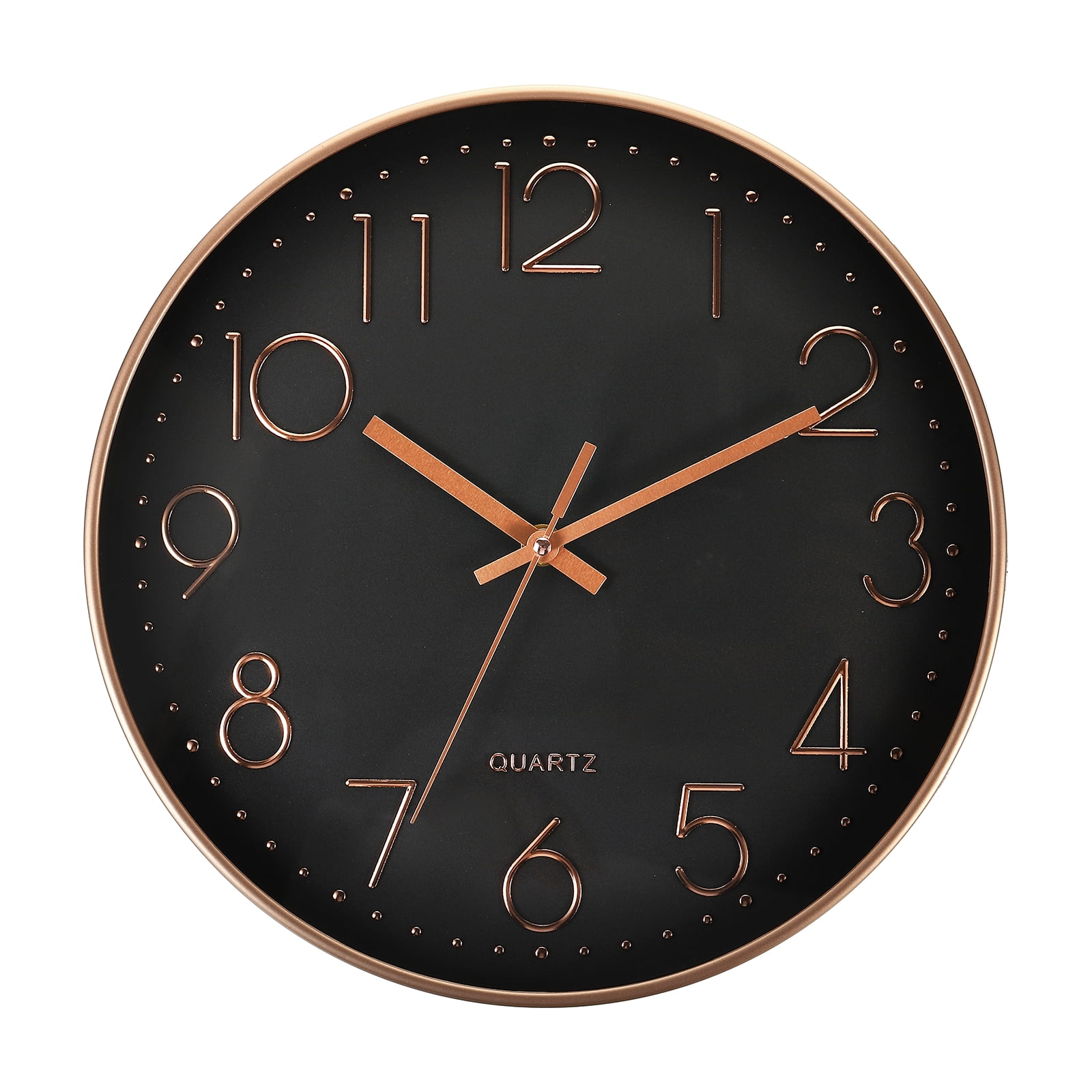 Uxcell 12" Wall Clock Battery Operated Silent Non Ticking Round Clock ...