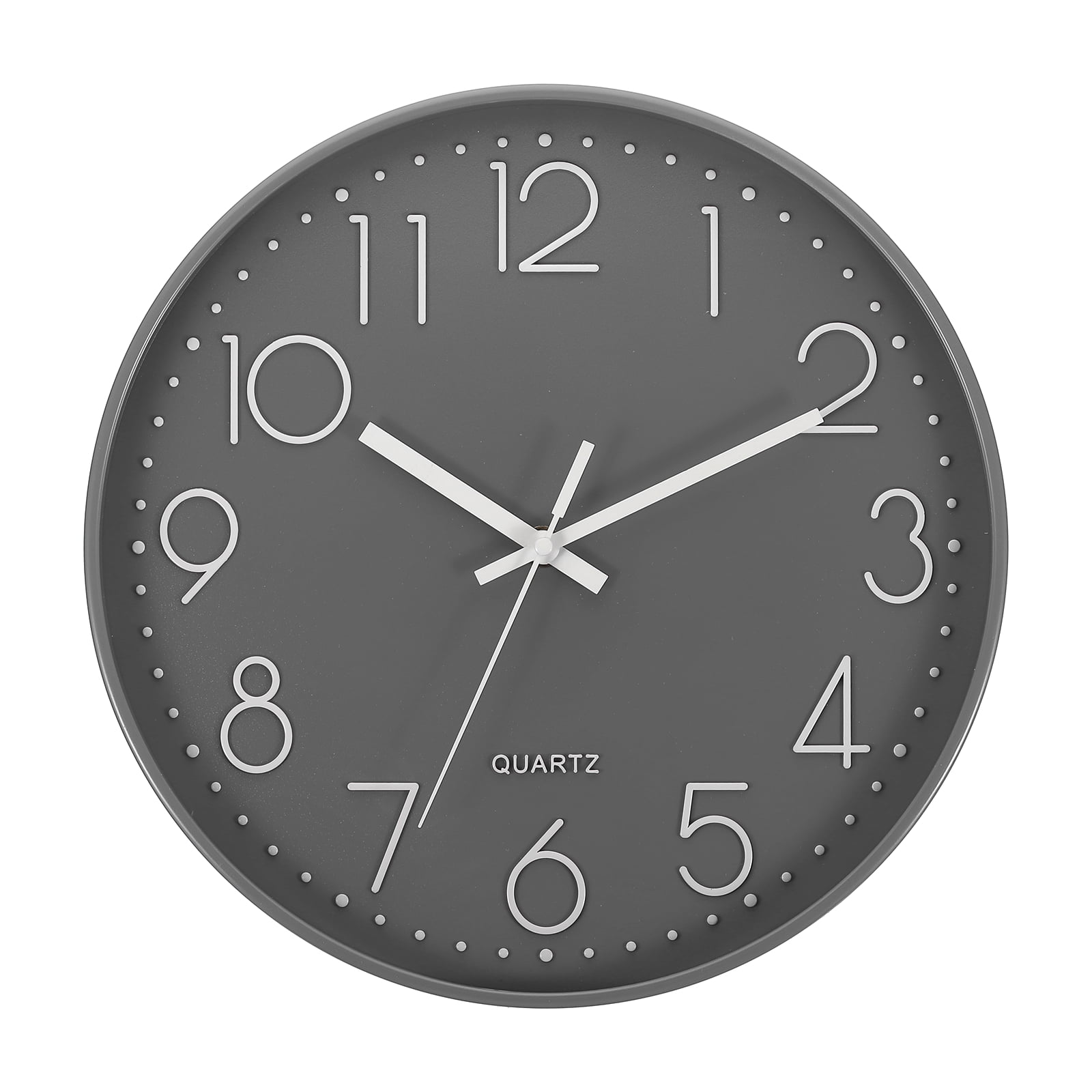 Uxcell 12" Wall Clock Battery Operated Silent Non Ticking Round Clock, Gray