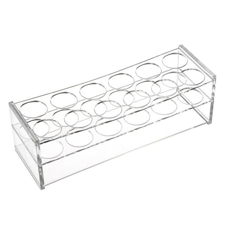 Uxcell 12-Well Acrylic 30mm Hole Diameter Test Tube Rack Holder Clear