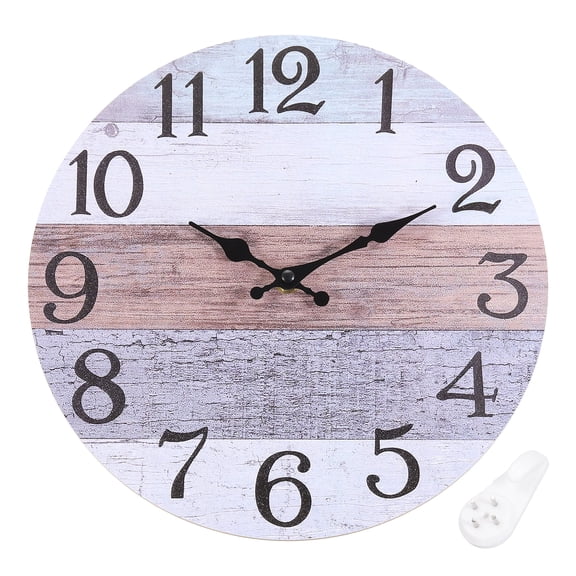 Uxcell 12" Wooden Arabic Numerals Vintage Wall Clock, Style U & Gray Brown