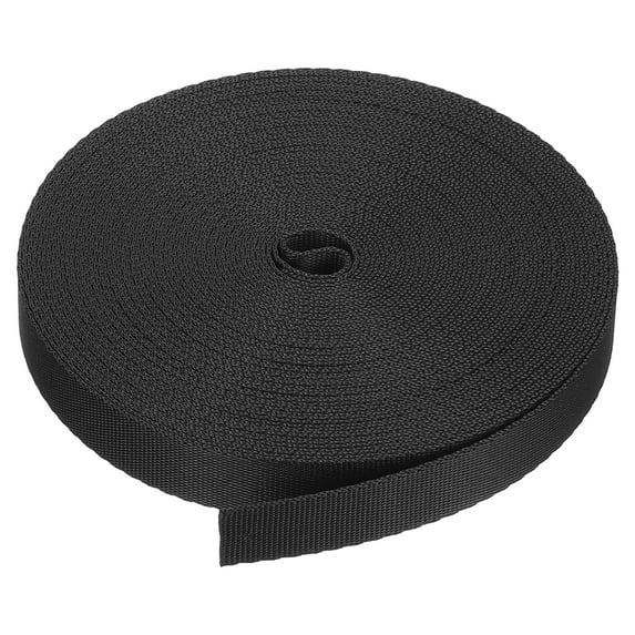 Uxcell 12 Yard Webbing 5/8 inch Polypropylene Webbing Strap Heavy Webbing Roll Chair Straps Black