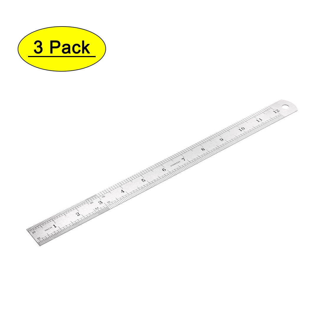 12 Inmetric Ruler Uxcell Stainless Steel Straight Ruler 12-Inch/30cm, Inches & Metric ...