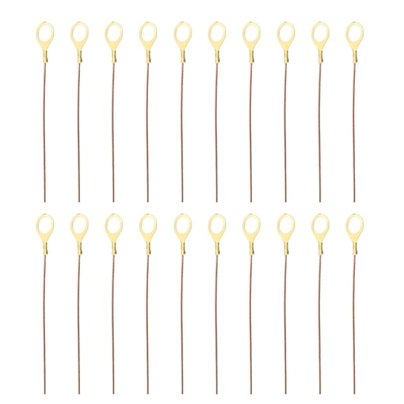 Uxcell 12 inch Bare Copper Wire-Copper Grounding Lugs, 20Pcs Cables with Lug-Copper Connectors for Lighting Grounding