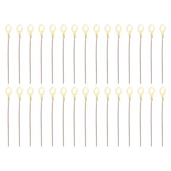 Uxcell 12 inch Bare Copper Wire-Copper Grounding Lugs, 30Pcs Copper Cables with Lug