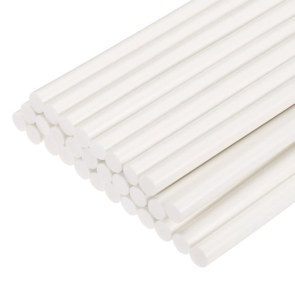 Uxcell 12" x 0.27" White Mini Hot Glue Gun Sticks for Glue Gun 30 Pack