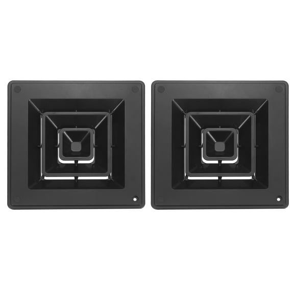Uxcell 12 x 12 Inch Square Air Vent Cover, 2PCS Plastic Air Grille Diffuser, Black