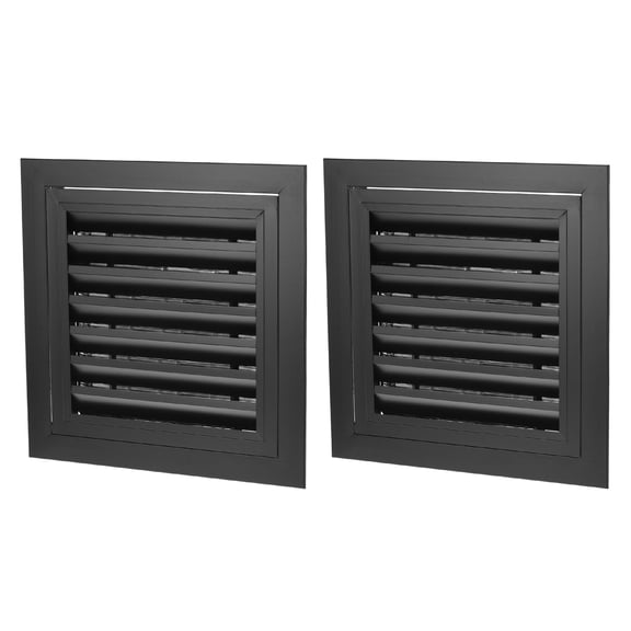Uxcell 12" x 12" Return Air Vent Cover, 2Pcs Aluminum Alloy Return Air Grille Linear Bar Removable Grille with Mesh Filter for Sidewall Wall Ceiling Floor HVAC System, Black