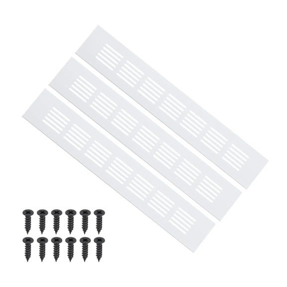 Uxcell 12 x 2 Inch Door Air Vent Cover, 3 Pcs Heavy Duty Grille Ventilation