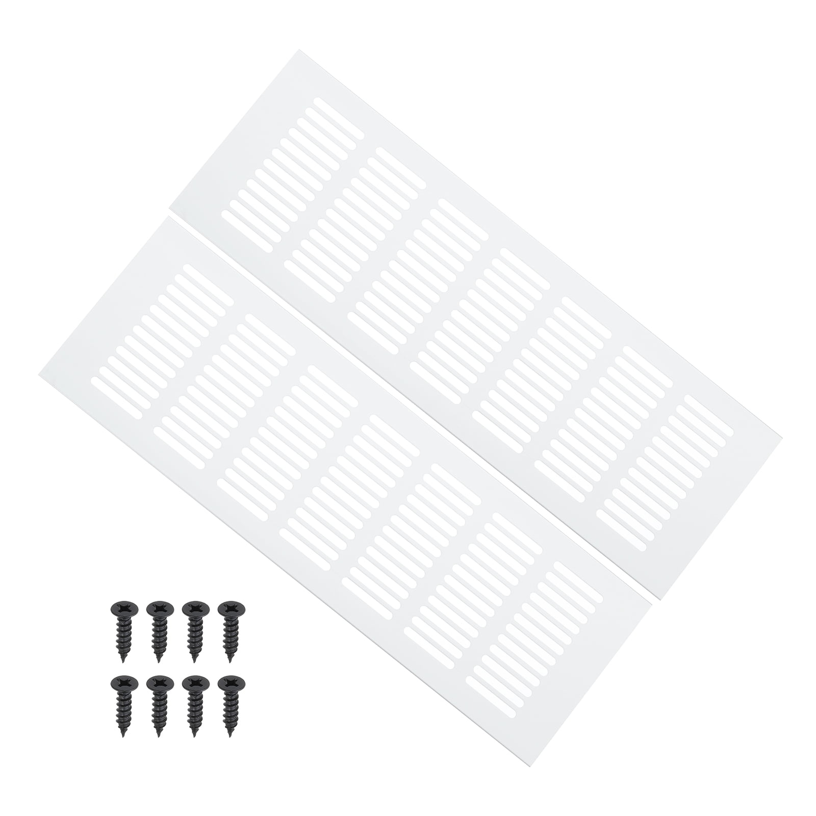 Uxcell 12 x 4 Inch Door Air Vent Cover, 2 Pcs Heavy Duty Grille Ventilation