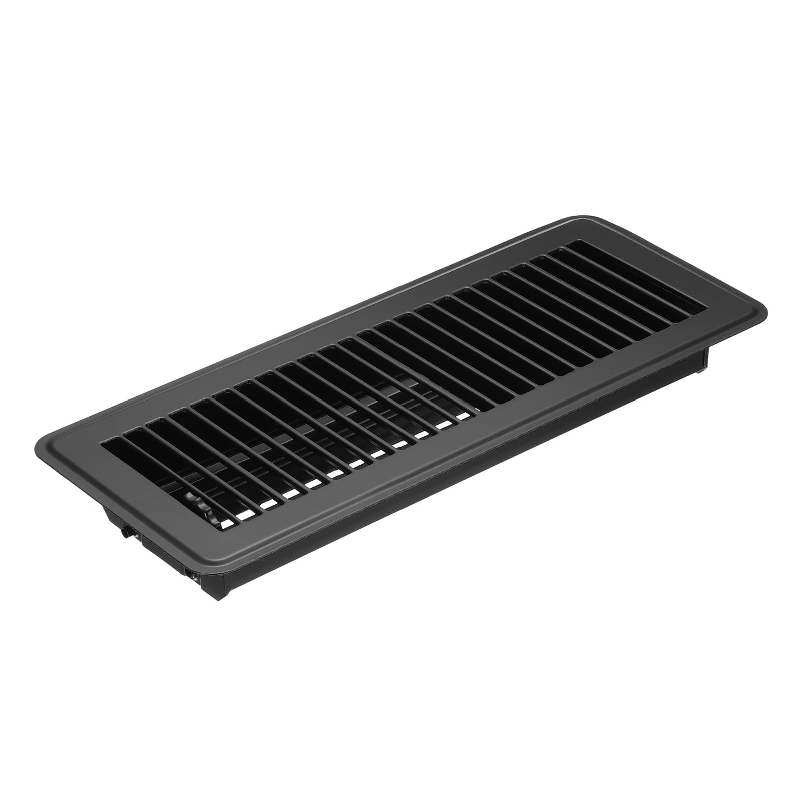 Uxcell 12 x 4 Inch Floor Register, 1pcs Heavy Duty Air Vent Cover Adjustable Floor Grates, Black