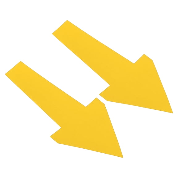Uxcell 12" x 6" Arrow Sticker, Removable Self Adhesive Arrow Sign, Light Yellow 12Pack