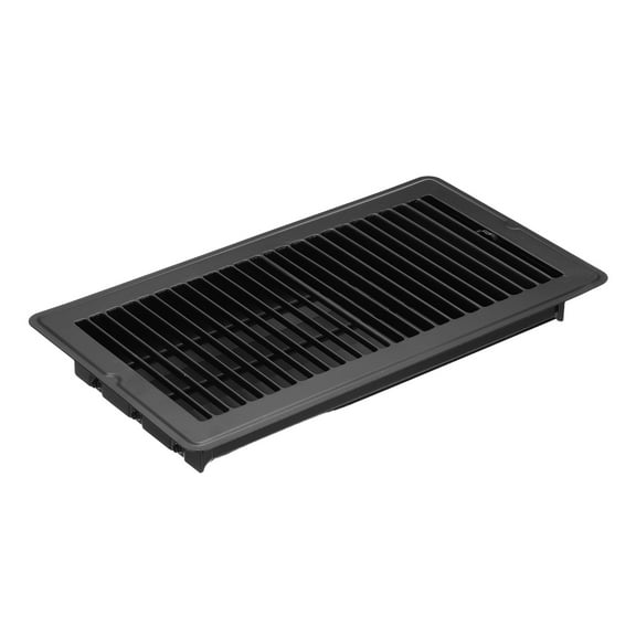 Uxcell 12 x 6 Inch Floor Register, 1pcs Heavy Duty Air Vent Cover Adjustable Floor Grates, Black