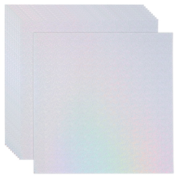 Uxcell 12"x12" Holographic Cardstock, 10 Pack Metallic Iridescent Mirror Paper Foil Board Reflective Sheets, Style 6