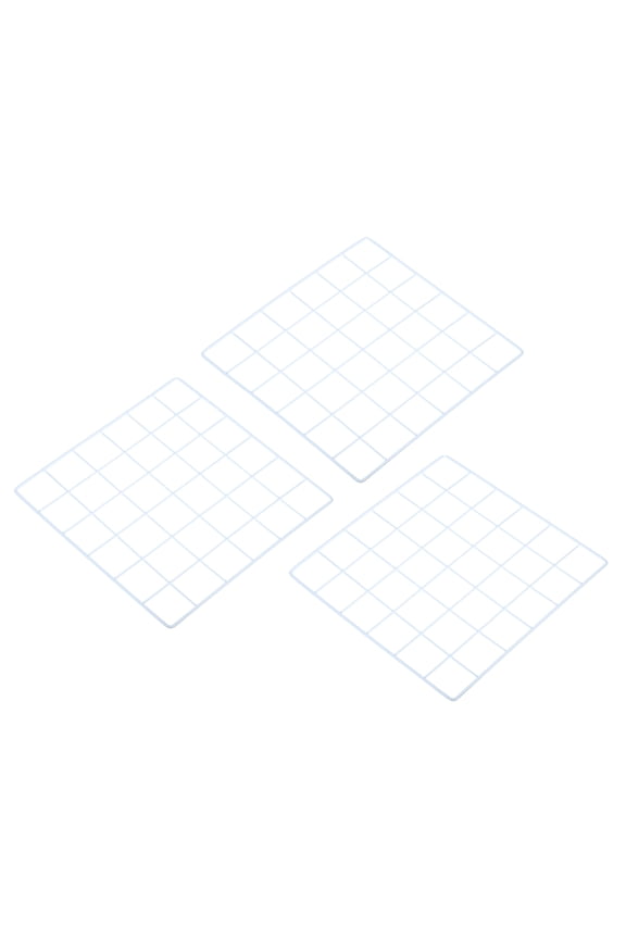 12"x12" Wire Grid Panel, 3 Pack Wall Grid Panels Board Photo Display Decor Hanging Organizer, White