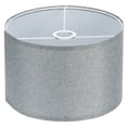thumbnail image 1 of Uxcell 12"x12"x8" Linen Lamp Shades Assembly Drum Lampshades for Table Floor Lamps Gray, 1 of 6