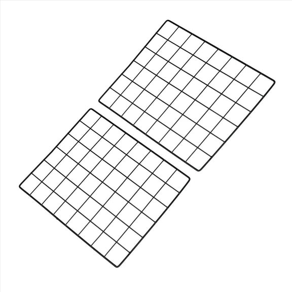 Uxcell 12"x16" Wire Grid Panel, 2 Pcs WWall Grid Decorative Board Photo Display for Home Office Wedding, Black