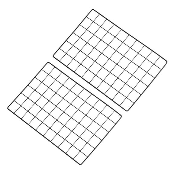 Uxcell 12"x20" Wire Grid Panel, 2 Pcs WWall Grid Decorative Board Photo Display for Home Office Wedding, Black