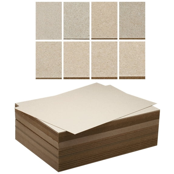 Uxcell 12"x8" Book Board, 40 Pack Chipboard Sheets Book Binding Board Bookboard Bookbinding Supplies, Gray