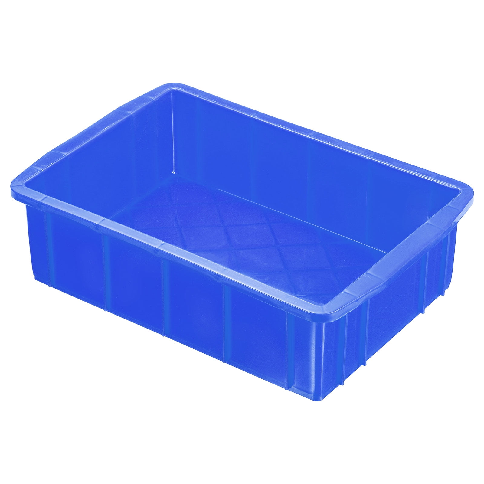 Uxcell 12"x8"x3" Plastic Lab Tray Rectangle Utility Stackable Box Crafts Organizer Blue