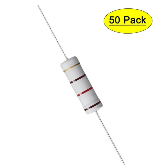 Uxcell 50Pcs 5W 5 Watt Metal Oxide Film Resistor Axile 120 Ohm ±5% Tolerance