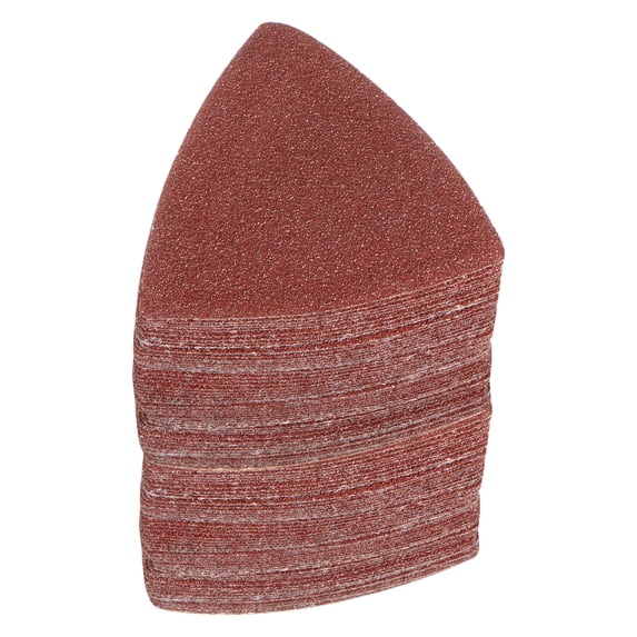 Uxcell 120 Pack 60 Grits 80mm Aluminum Oxide Triangular Hook & Loop Sandpapers Sanding Pads Sheets
