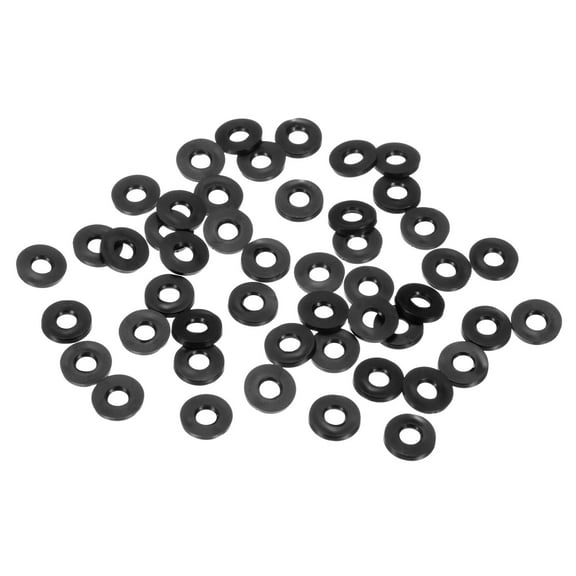 Uxcell 120-Pack Black Rubber Washer Assorted Kit, 5mm ID 11mm OD 1.6mm Thickness Rubber Flat Washer for Garden Hoses