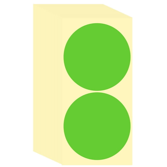 Uxcell 120 Pcs Colored Dot Stickers Labels, 4 Inch Circle Price Stickers Self Adhesive Circle Tags Coding Labels for Office Business Yard Sale Garage Sale Home Decor, Light Green