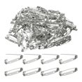 thumbnail image 1 of Uxcell 120 Pcs Safety Bar Pin 30mm Silver Brooch Clasp Pins Backing Locking Pin Badge Backs with Hole for DIY Crafts Name Tags Badges Jewelry Making, 1 of 6