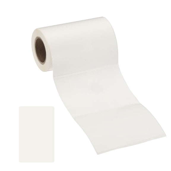 Uxcell 120 Pcs Thermal Labels, 3x2" Square Thermal Printer Labels Stickers Self Adhesive Tags Paper 1 Rolls Small Waterproof for Printer Small Business Name Tag Barcode, White