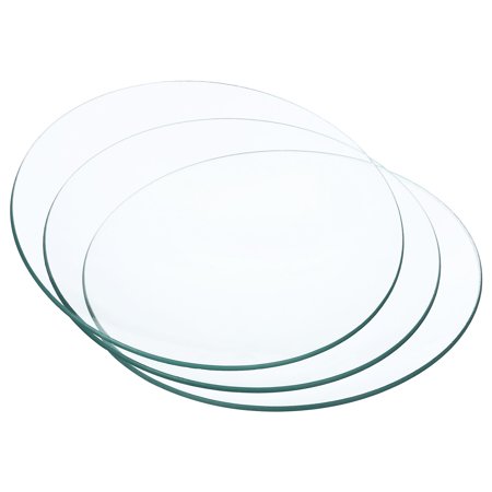 Uxcell 120 mm Diameter Watch Glass Beaker Cover Smooth Edges Chamfered Arc, Transparent 3 Packs