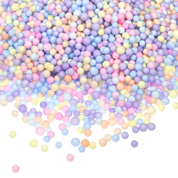 Uxcell 120000Pcs Colorful Foam Beads, 4-6mm Mini Foam Balls Round Polystyrene Beads for DIY Crafts Wedding Party Decorations Vase Pillow Gift Box Filling