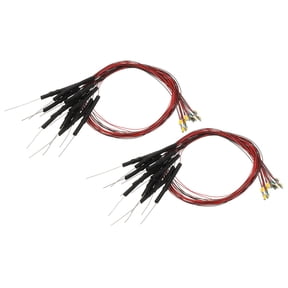 Uxcell 1206 Pre-Wired Micro LED, 24 Pcs 9-12V Pre-soldered Mini Light Emitting Diodes Surface Mount Device for Model, DIY, Science Projects, 9.8" Length, Warm White