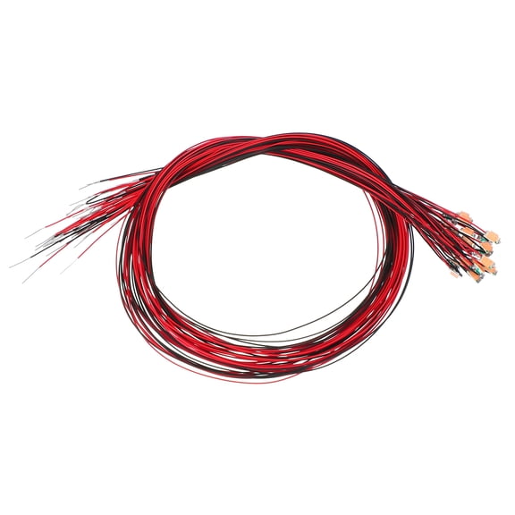 Uxcell 1206 Pre-Wired Micro LED, 25 Pcs 2.8-3.3V Emitting Diodes, Warm White