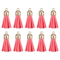 thumbnail image 1 of Uxcell 120Pack Leather Tassel Keychain Charm Bulk with Cap for Jewelry Making DIY, Light Red, 1 of 6
