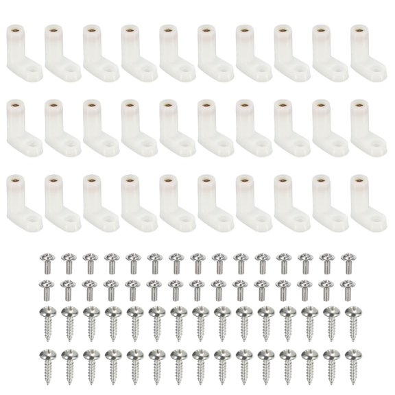 Uxcell 120Pcs Circuit Board L Shape Insulated PCB Spacer 20mm Standoffs Mounting Feet Supporting Height with Screws