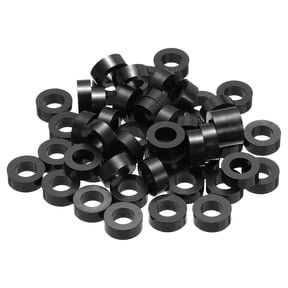 Uxcell 120Pcs M8 ABS Spacers 1/4" ID x 7/16" OD x 0.16" l Plastic Round Spacer Washers Black Standoff Nut Unthreaded for M6 or 1/4 Inch Screws Bolts Electrical Outlet
