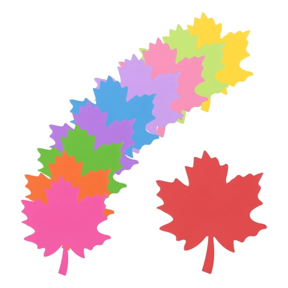 Uxcell 120Pcs Maple Leaf Cutouts Paper Bulletin Board Decorations Multi-Color 3.4x3.4"