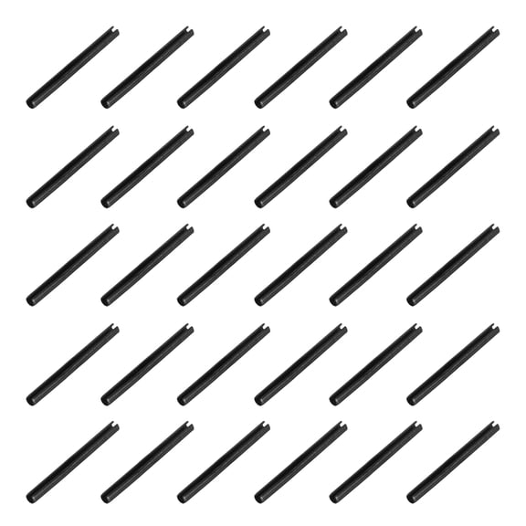 Uxcell 120Pcs Slotted Split Roll Pins 2/25 Inch(2mm) Dia. 1 Inch(25mm) Length Steel Spring Tension Expansion Dowels for Secure Fastening, Black