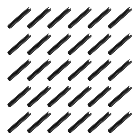 Uxcell 120Pcs Slotted Split Roll Pins 2/25 Inch(2mm) Dia. 3/5 Inch(16mm) Length Steel Spring Tension Expansion Dowels for Secure Fastening, Black